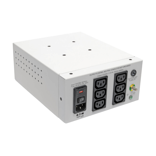 Tripp Lite IS600HGDV Isolator-Baureihe Dual-Spannung 115/230 V 600 W 60601-1 Isoliertransformator für den medizinischen Bereich, C14-Eingang, 6 C13-Ausgänge Tripp Lite IS600HGDV Isolator-Baureihe Dual-Spannung 115/230 V 600 W 60601-1 Isoliertransformator für den medizinischen Bereich, C14-Eingang, 6 C13-Ausgänge