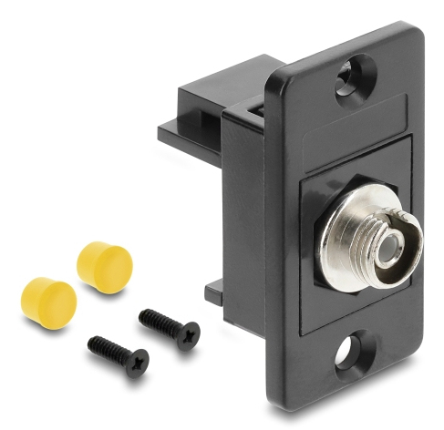 DeLOCK Panel Mount FC Simplex Buchse zu Buchse schwarz