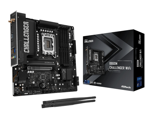Asrock B860M Challenger WiFi, micro ATX LGA 1851 (V1) Mainboard, 2x DDR5, max. 256 GB, 1x HDMI, 1x USB-C, WiFi Asrock B860M Challenger WiFi, micro ATX LGA 1851 (V1) Mainboard, 2x DDR5, max. 256 GB, 1x HDMI, 1x USB-C, WiFi