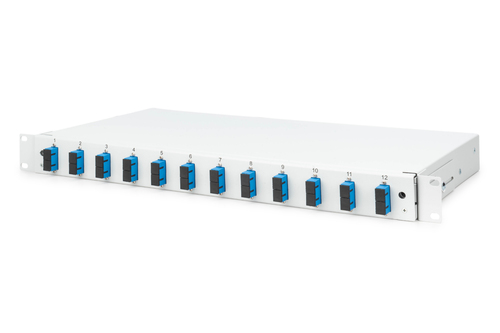 Digitus LWL-Splei&szlig;box&comma; 1HE&comma; best&uuml;ckt&comma; 12x SC DX&comma; OS2