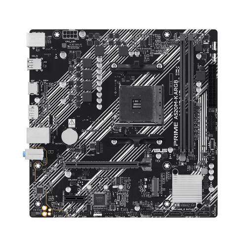 ASUS PRIME A520M-K ARGB&comma; micro ATX AM4 Mainboard&comma; 2x DDR4&comma; max&period; 64 GB&comma; 1x HDMI&comma; 1x DisplayPort
