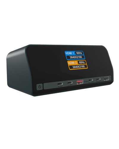 ICY BOX Heart Dock 2300&comma; USB 3&period;2 Gen 2 &lpar;3&period;1 Gen 2&rpar; Type-C&comma; anthrazit&comma; USB Power Delivery&comma; Polycarbonat &lpar;PC&rpar; Geh&auml;use