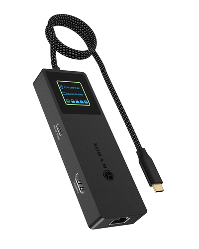 ICY BOX Spade Dock 4038&comma; USB 3&period;2 Gen 2 &lpar;3&period;1 Gen 2&rpar; Type-C&comma; schwarz&comma; USB Power Delivery&comma; Aluminium Geh&auml;use