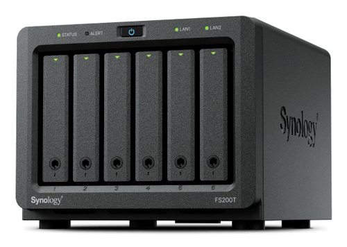 Synology FS200T&comma; 4 GB RAM&comma; 6x Einsch&uuml;be&comma; 2x LAN&comma; Desktop NAS schwarz