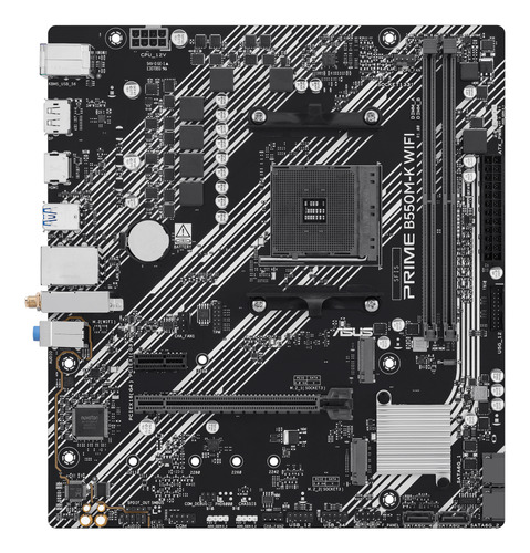 ASUS PRIME B550M-K WIFI&comma; micro ATX AM4 Mainboard&comma; 2x DDR4&comma; max&period; 64 GB&comma; 1x HDMI&comma; 1x DisplayPort&comma; WiFi