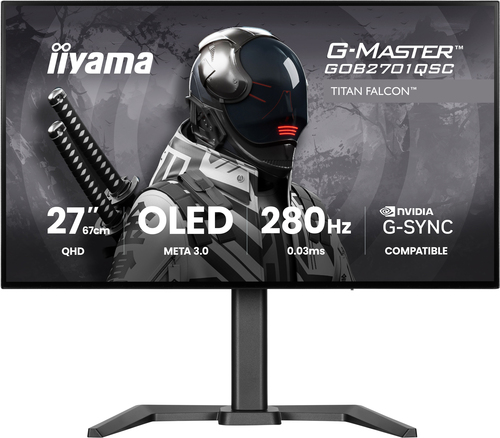 27 Zoll iiyama GOB2701QSC-B1&comma; 68&comma;6cm TFT&comma; 280 Hz&comma; 2K Ultra HD&comma; 0&comma;03ms&comma; 2x HDMI&comma; 1x DP&comma; integrierter USB-Hub