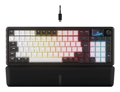 Corsair VANGUARD 96 schwarz&comma; wei&szlig; Tastatur&comma; Layout&colon; DE&comma; mechanisch&comma; RGB