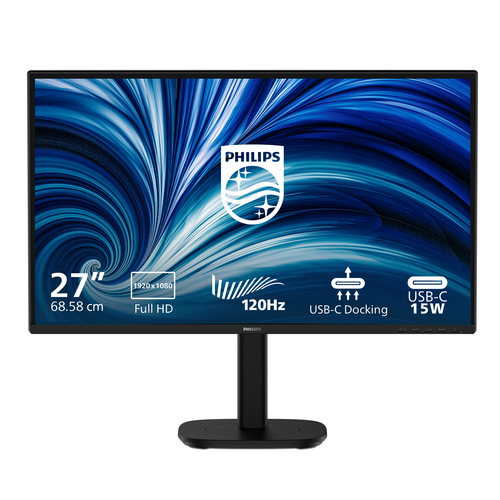 27 Zoll Philips 27IN 16:9 IPS 120HZ 1920X1080 H AS 150MM HDMI X 1X 1.4 DP X 1X, 68,5cm TFT, 1920 x 1080 27 Zoll Philips 27IN 16:9 IPS 120HZ 1920X1080 H AS 150MM HDMI X 1X 1.4 DP X 1X, 68,5cm TFT, 1920 x 1080