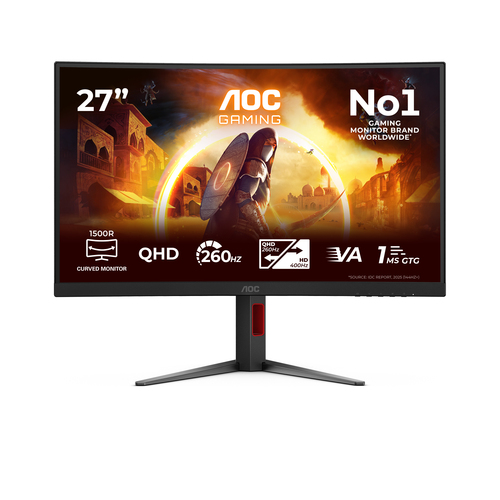 27 Zoll AOC Gaming, 68,5cm TFT, 260 Hz, Quad HD, 1ms, 2x HDMI, 1x DP 27 Zoll AOC Gaming, 68,5cm TFT, 260 Hz, Quad HD, 1ms, 2x HDMI, 1x DP