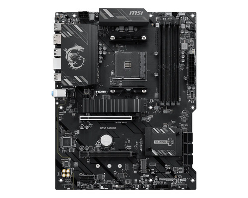 MSI B550 GAMING&comma; ATX AM4 Mainboard&comma; 4x DDR4&comma; max&period; 128 GB&comma; 1x HDMI 1&period;4&comma; 1x DisplayPort 1&period;2&comma; 1x USB-C