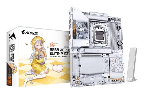 GIGABYTE B850 AORUS ELITE-P ICE, ATX AM5 Mainboard, 4x DDR5, max. 256 GB, 1x HDMI 2.1, 3x USB-C, WiFi GIGABYTE B850 AORUS ELITE-P ICE, ATX AM5 Mainboard, 4x DDR5, max. 256 GB, 1x HDMI 2.1, 3x USB-C, WiFi