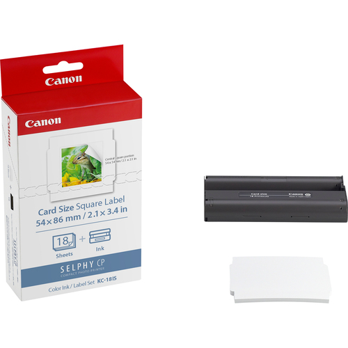 Canon KC-18IS Farbtinte &plus; 54 x 86 mm Sticker-Papier&comma; 18 Blatt