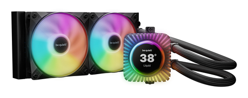 be quiet&excl; LIGHT LOOP IO LCD &vert; 240mm&comma; schwarz&comma; Komplett-Wasserk&uuml;hlung&comma; 105&comma;1 m&sup3;&sol;h&comma; 34&comma;9 dB&comma; 2&comma;51 mmH2O