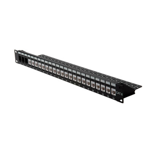 ROLINE 19-Keystone-Modulträger, 24P., ungeschirmt, schwarz ROLINE 19-Keystone-Modulträger, 24P., ungeschirmt, schwarz