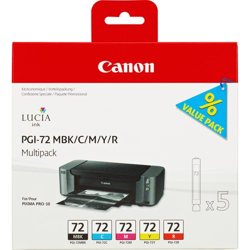 Canon 6402B009, original, cyan, magenta, mattschwarz, rot, gelb, Tinte Canon 6402B009, original, cyan, magenta, mattschwarz, rot, gelb, Tinte