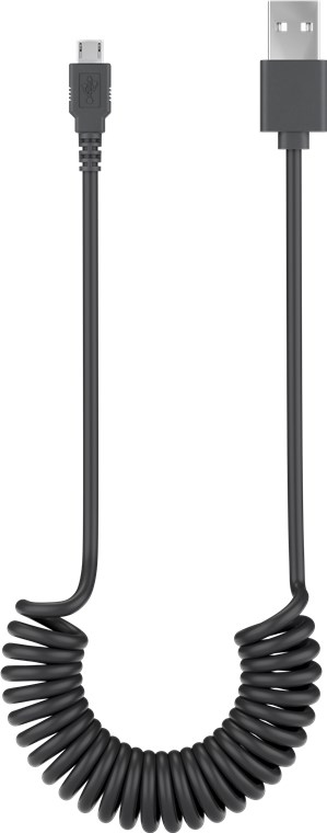 1m USB 2&period;0-Kabel TypA auf TypB micro Spiralkabel goobay