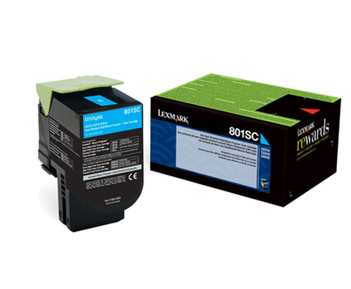 Lexmark 802SC, original, cyan, Toner Lexmark 802SC, original, cyan, Toner