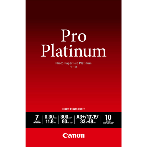 Canon PT-101 Pro Platinum Fotopapier A3 Plus &ndash; 10 Blatt