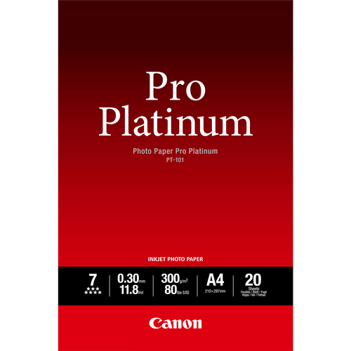 Canon PT-101 Pro Platinum Fotopapier A4 &ndash; 20 Blatt