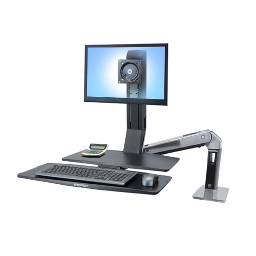 Ergotron WorkFit-A&comma; Single LD &commat; Worksurface&plus;