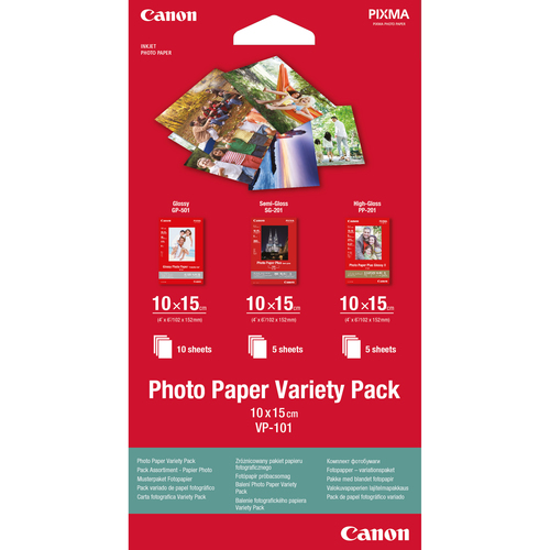 Canon VP-101 Fotopapier Musterpaket Postkarte &ndash; 20 Blatt
