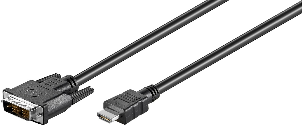 5m DVI-D/HDMI-Kabel, vergoldet DVI-D-Stecker 5m DVI-D/HDMI-Kabel, vergoldet DVI-D-Stecker