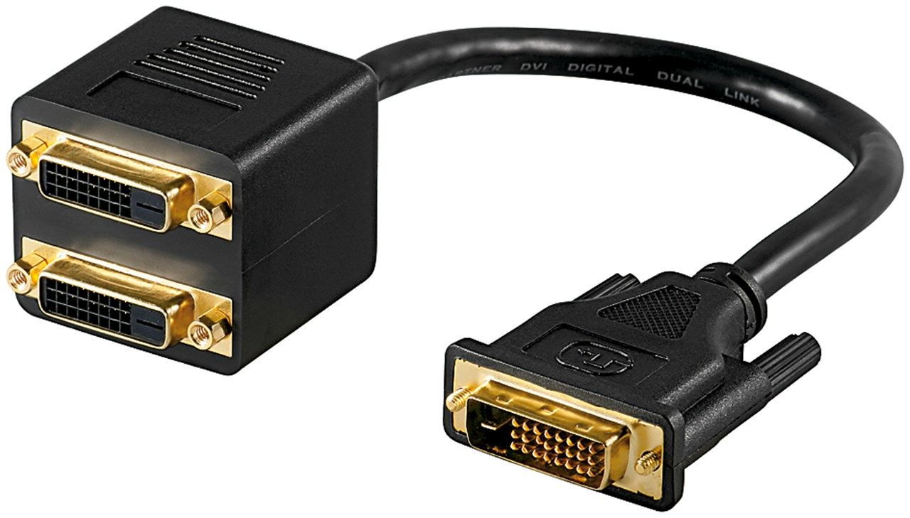 0,1m DVI Adapterkabel, DVI-D-Stecker 0,1m DVI Adapterkabel, DVI-D-Stecker