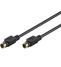 1m S-Video-Verbindungskabel, einzeln geschirmt Mini-DIN 4-Stecker (S-Video) > Mini-DIN 4-Stecker (S-Video) 1m S-Video-Verbindungskabel, einzeln geschirmt Mini-DIN 4-Stecker (S-Video) > Mini-DIN 4-Stecker (S-Video)
