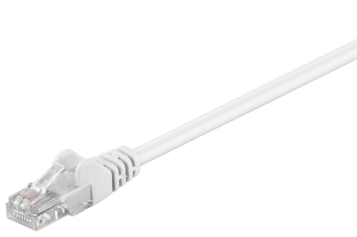 10m Patchkabel Cat5e&comma; U&sol;UTP&comma; wei&szlig;&comma; Kupferverkleidetes Aluminium &lpar;CCA&rpar;&comma; Goobay