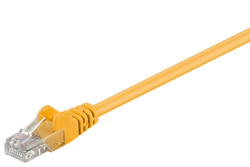 0&comma;25m Patchkabel Cat5e&comma; U&sol;UTP&comma; gelb&comma; Kupferverkleidetes Aluminium &lpar;CCA&rpar;&comma; Goobay