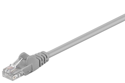 10m Patchkabel Cat5e&comma; U&sol;UTP&comma; grau&comma; Kupferverkleidetes Aluminium &lpar;CCA&rpar;&comma; Goobay
