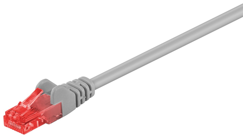 10m Patchkabel Cat6&comma; U&sol;UTP&comma; grau&comma; Kupferverkleidetes Aluminium &lpar;CCA&rpar;&comma; Goobay