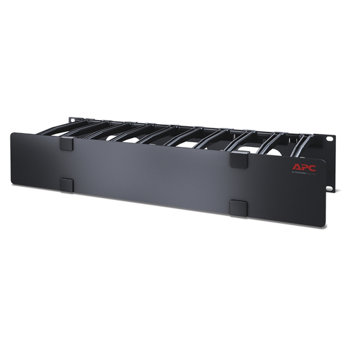 APC Horizontaler Kabelmanager, 2 HE x 6 Zoll tief, einseitig mit Abdeckung APC Horizontaler Kabelmanager, 2 HE x 6 Zoll tief, einseitig mit Abdeckung
