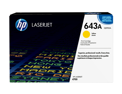 HP 643A Yellow Original LaserJet Toner Cartridge, original, gelb, Toner HP 643A Yellow Original LaserJet Toner Cartridge, original, gelb, Toner