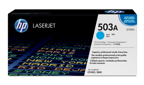 HP 503A Cyan Original LaserJet Toner Cartridge&comma; original&comma; cyan&comma; Toner