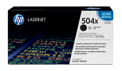 HP 504X High Yield Black Original LaserJet Toner Cartridge, original, schwarz, Toner HP 504X High Yield Black Original LaserJet Toner Cartridge, original, schwarz, Toner
