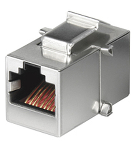 Keystone-Modul RJ45-Kupplung CAT 5e, STP 15,95 mm breit, 2x RJ45-Buchse (8P8C)