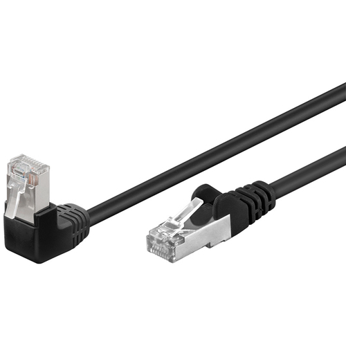0,5m Patchkabel Cat5e, F/UTP, schwarz, Goobay 0,5m Patchkabel Cat5e, F/UTP, schwarz, Goobay