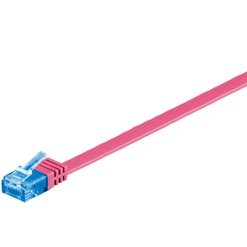 0,5m Patchkabel Cat6a, U/UTP, magenta, Goobay 0,5m Patchkabel Cat6a, U/UTP, magenta, Goobay