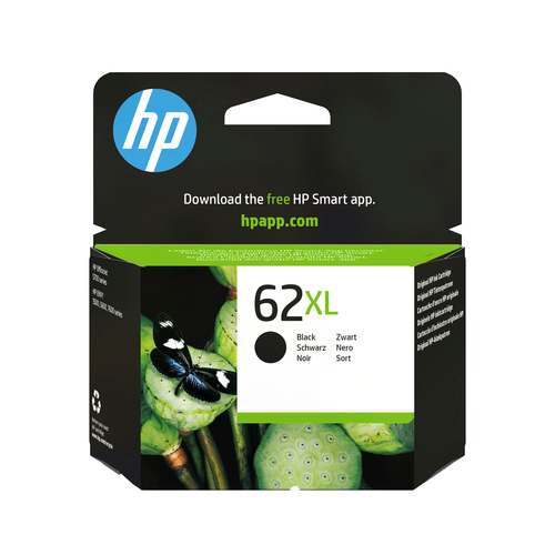 HP 62XL Schwarz Original Tintenpatrone mit hoher Reichweite