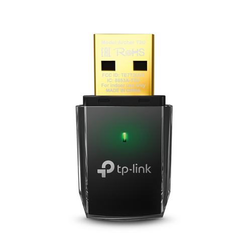TP-Link Archer T2U, WLAN, Wi-Fi 5 (802.11ac), 600 Mbit/s, schwarz TP-Link Archer T2U, WLAN, Wi-Fi 5 (802.11ac), 600 Mbit/s, schwarz