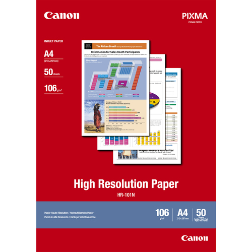 Canon HR-101N Hochauflösendes Papier A4, 50 Blatt Canon HR-101N Hochauflösendes Papier A4, 50 Blatt