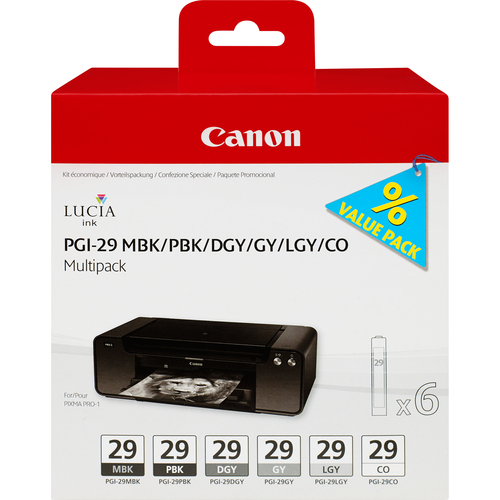Canon PGI-29 MBK/PBK/DGY/GY/LGY/CO Multipack Canon PGI-29 MBK/PBK/DGY/GY/LGY/CO Multipack