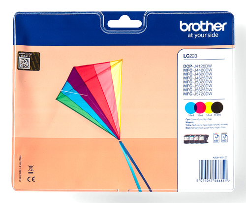 Brother LC223 Tinte Value Pack, Original Brother 
