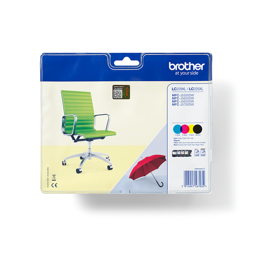 Brother LC-229XLVALBP&comma; original&comma; schwarz&comma; cyan&comma; magenta&comma; gelb&comma; Tinte