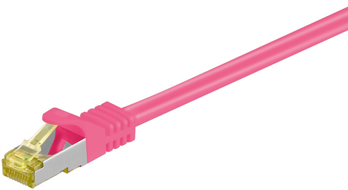 0,25m Patchkabel Cat7, S/FTP, magenta, Kupfer, Goobay 0,25m Patchkabel Cat7, S/FTP, magenta, Kupfer, Goobay