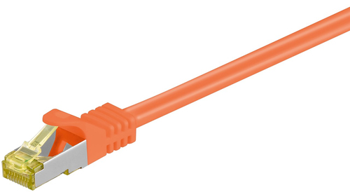 1m Patchkabel Cat7&comma; S&sol;FTP&comma; orange&comma; Kupfer&comma; Goobay