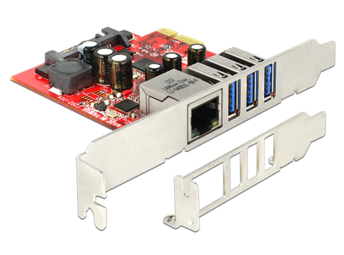 DeLOCK 89382, 10/100/1000BaseT(X), Ethernet, 5000 Mbit/s, grau, rot DeLOCK 89382, 10/100/1000BaseT(X), Ethernet, 5000 Mbit/s, grau, rot