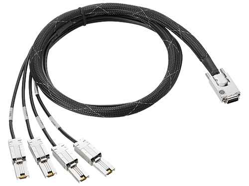 HPE Mini SAS High Density to Dual 2-lane Mini SAS High Density External Fanout 2 Meter Cable HPE Mini SAS High Density to Dual 2-lane Mini SAS High Density External Fanout 2 Meter Cable