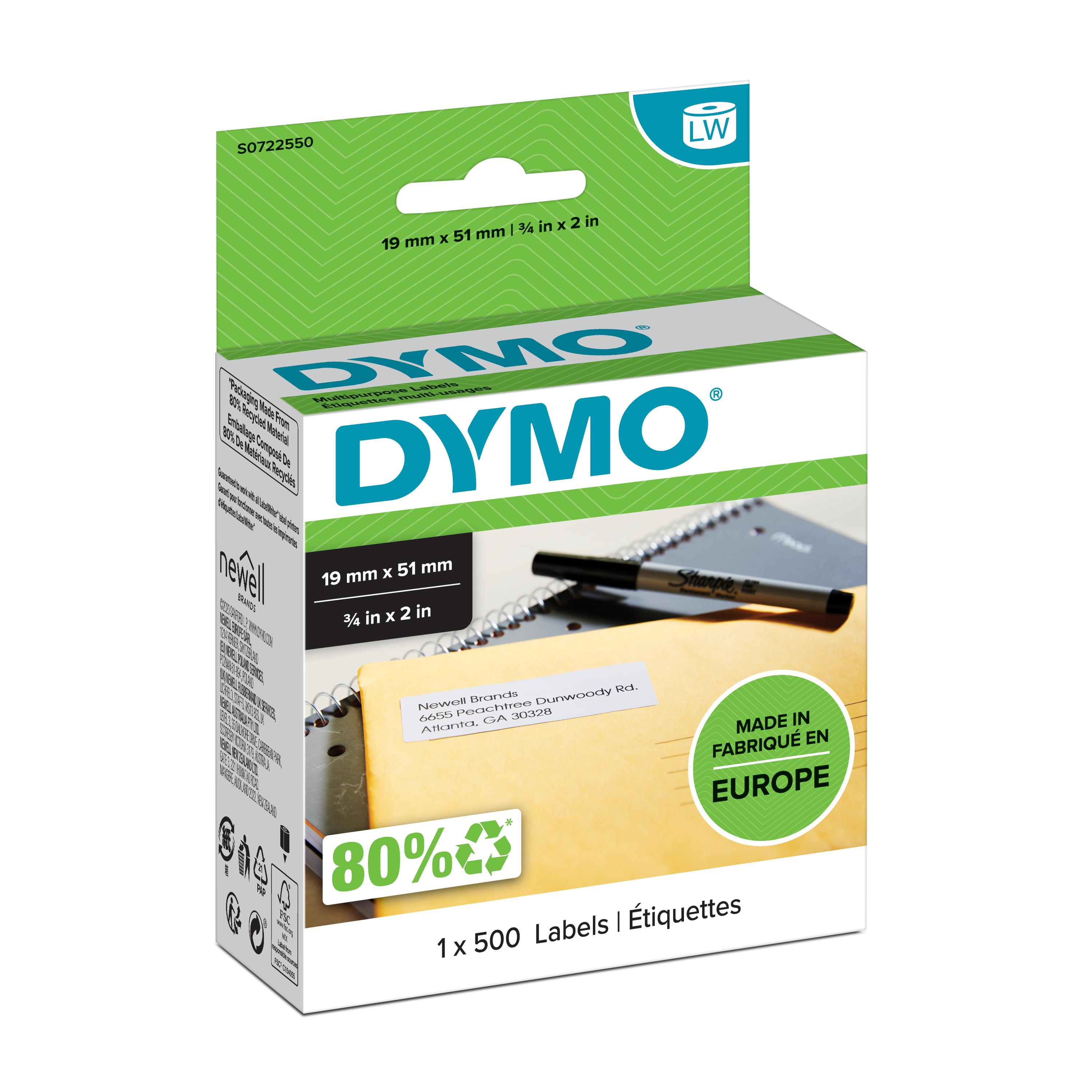 Dymo LabelWriter 11355 Etiketten 51x19mm Dymo LabelWriter 11355 Etiketten 51x19mm